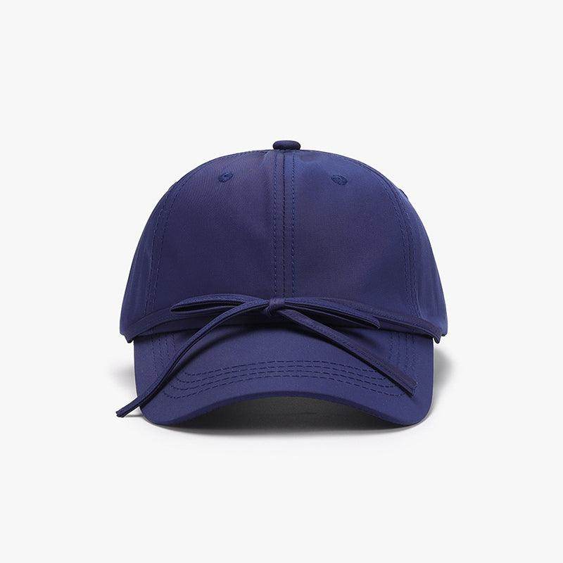 Tied Bow Cotton Baseball Cap for Stylish Summer Wear - Selvanelle