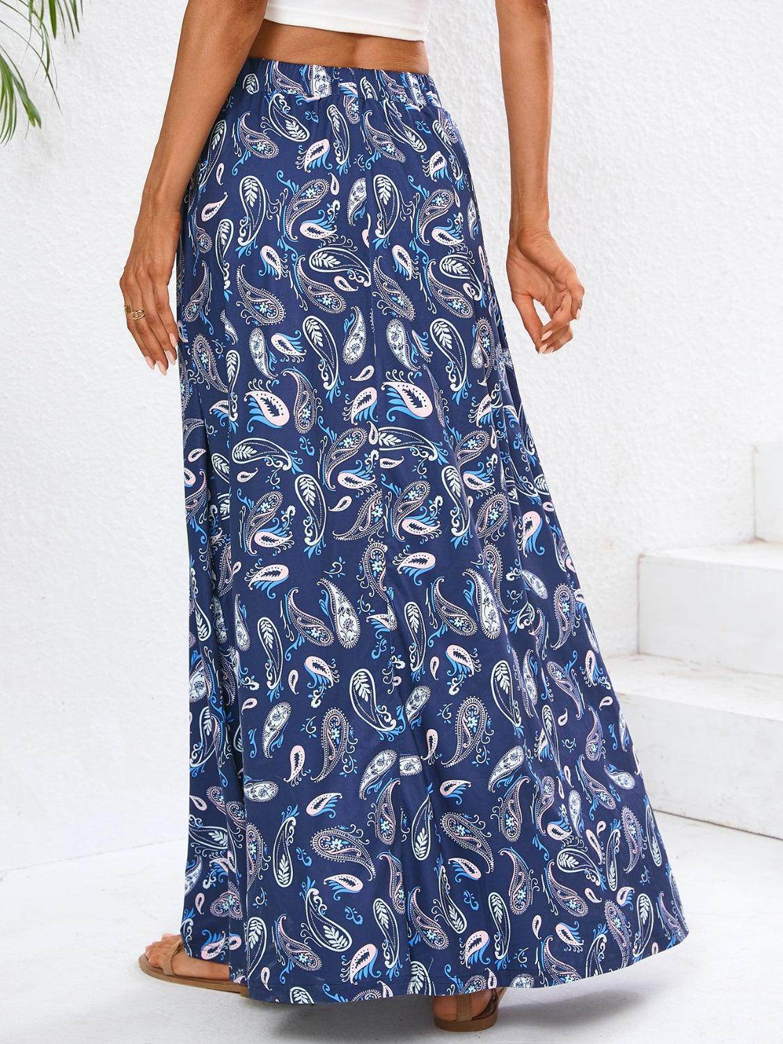 Stylish Printed Maxi Skirt for Effortless Summer Fashion - Selvanelle