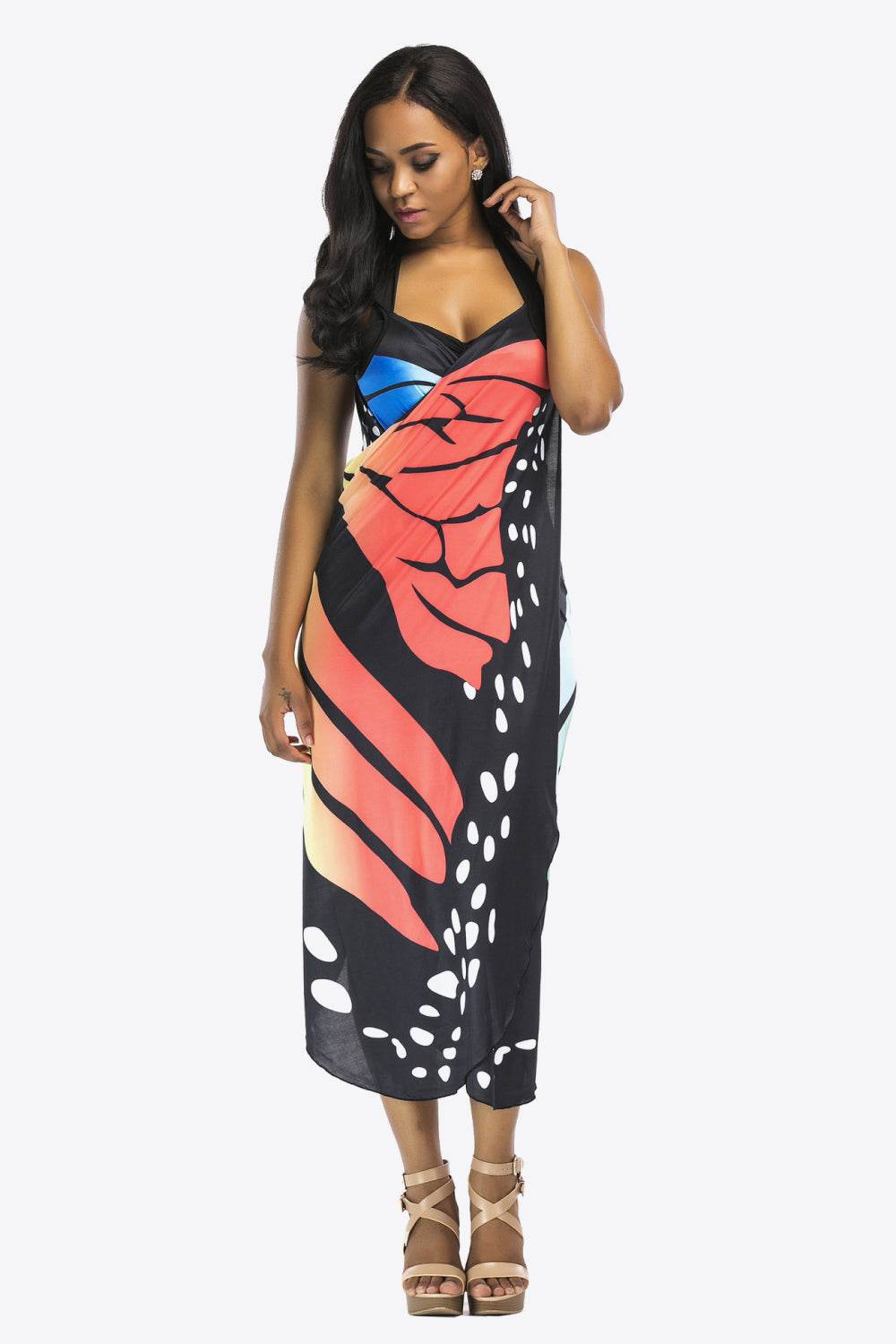 Butterfly Spaghetti Strap Cover Up - Selvanelle