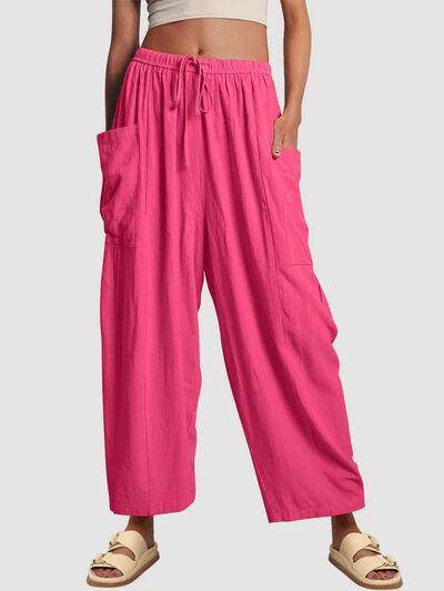 Full Size Wide Leg Pants with Pockets for Women - Selvanelle