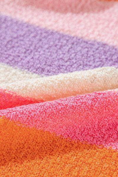 Openwork Color Block Hooded Sweater for Stylish Comfort - Selvanelle