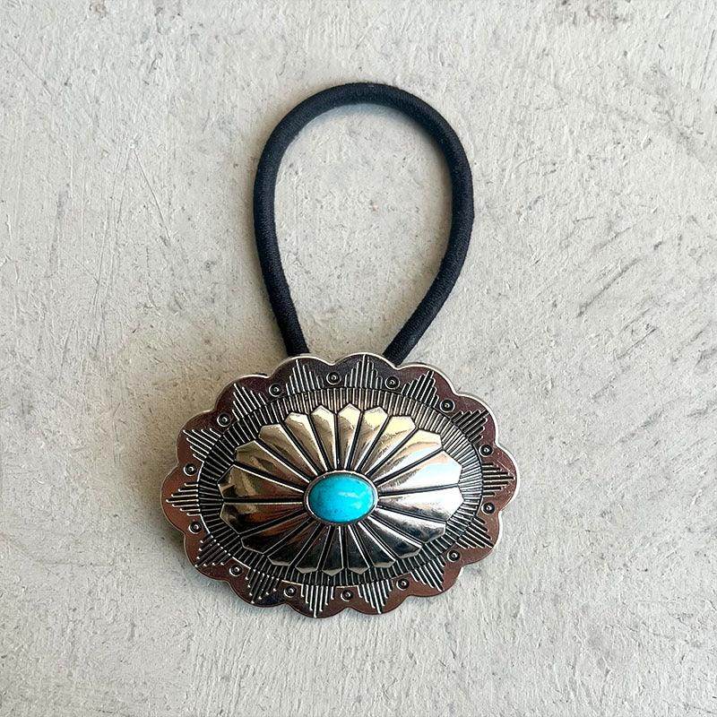 Turquoise Round Shape Hair Rope for Stylish Hair Accessory - Selvanelle