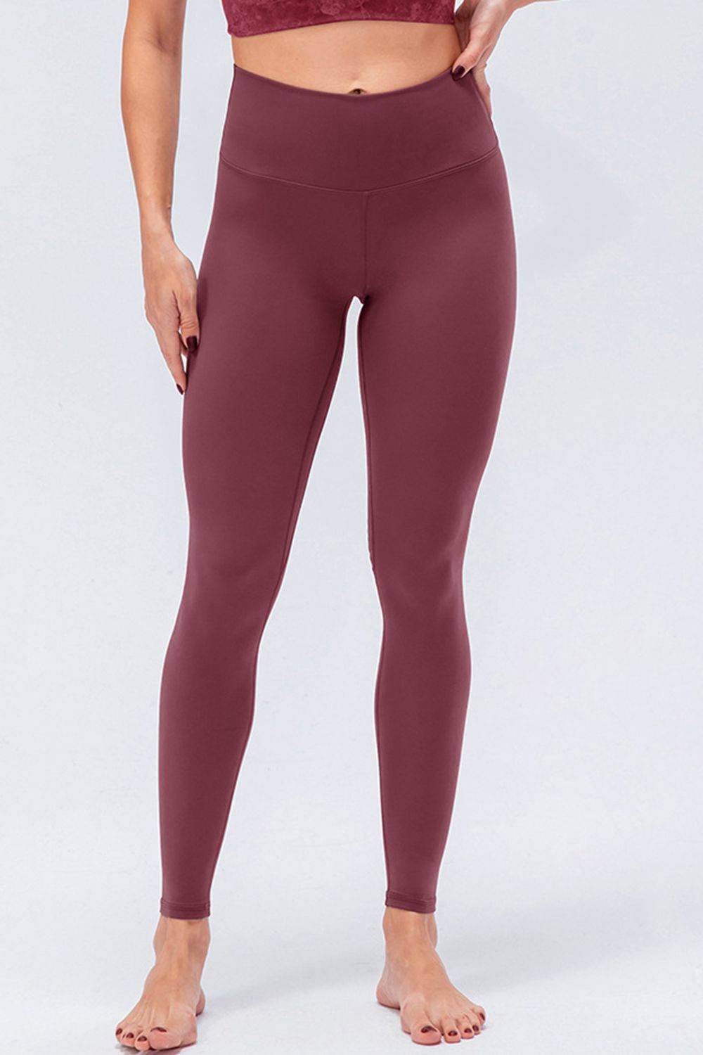 Wide Waistband Slim Fit Active Leggings - Selvanelle