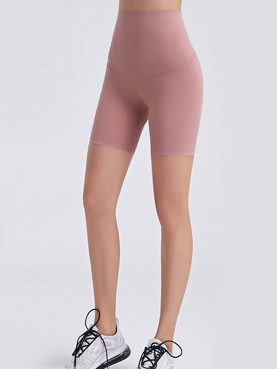 Wide Waistband Sports Shorts - Selvanelle