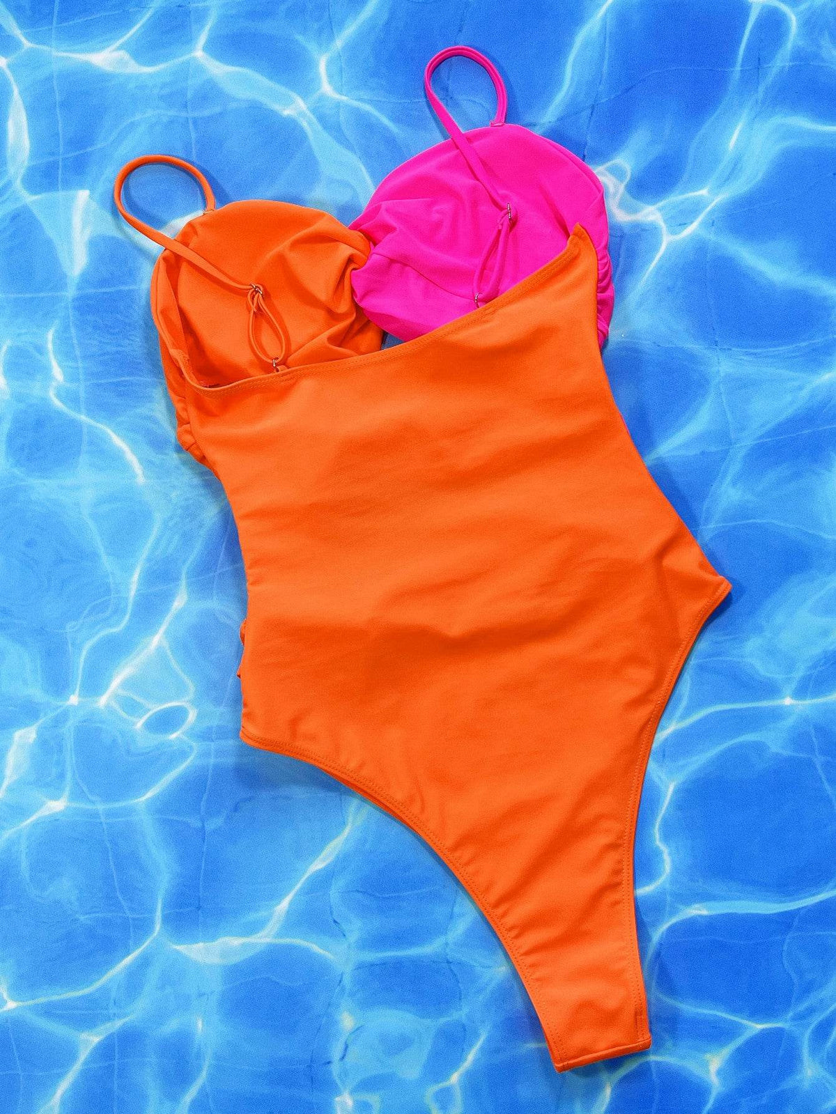 Two-Tone Twisted Cutout One-Piece Swimsuit - Selvanelle