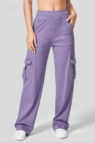 High Waist Straight Leg Cargo Jeans for Modern Style - Selvanelle
