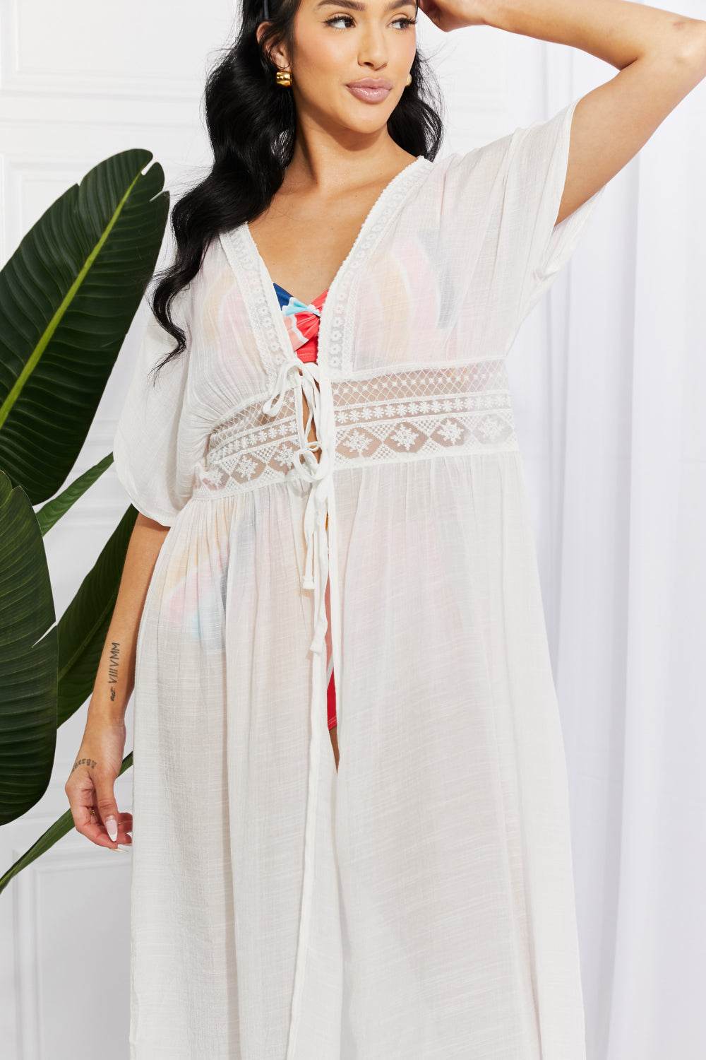 Marina West Swim Sun Goddess Tied Maxi Cover-Up - Selvanelle