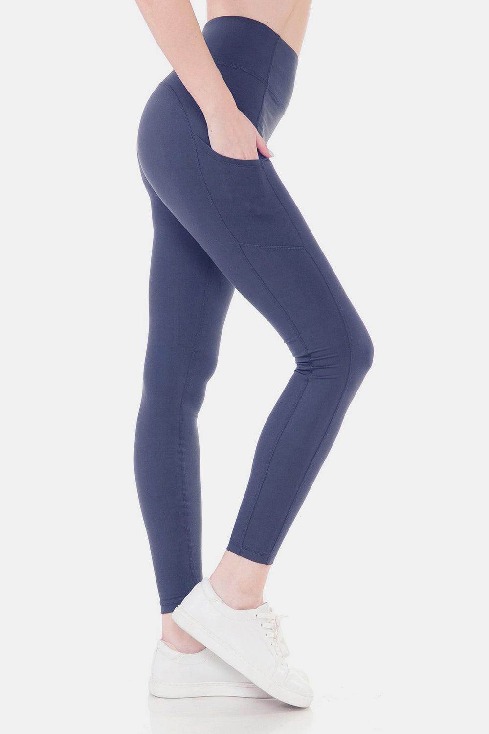 Leggings Depot High Waist Wide Waistband Leggings for Women - Selvanelle