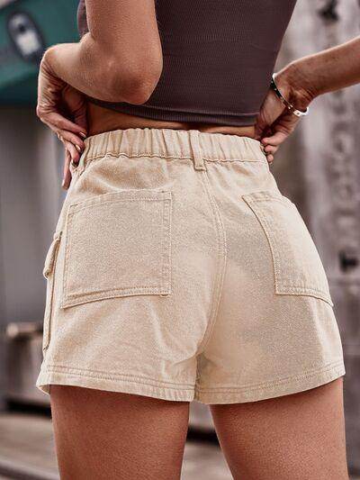 High Waist Denim Shorts with Pockets for Summer Style - Selvanelle