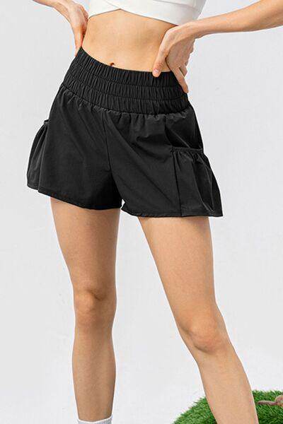 Elastic Waist Pocketed Active Shorts for Ultimate Comfort - Selvanelle