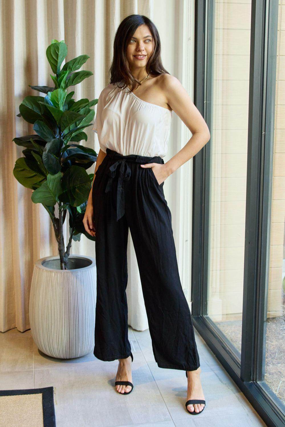 Dress Day Marvelous in Manhattan One-Shoulder Jumpsuit - Selvanelle