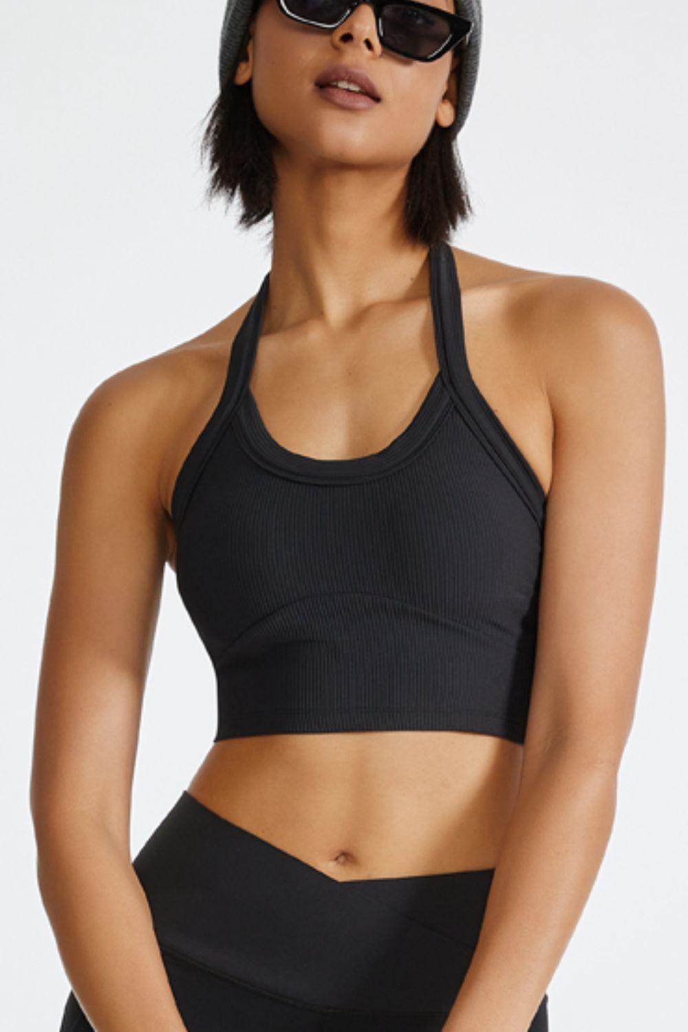 Halter Neck Active Cami for Comfortable Workout Wear - Selvanelle