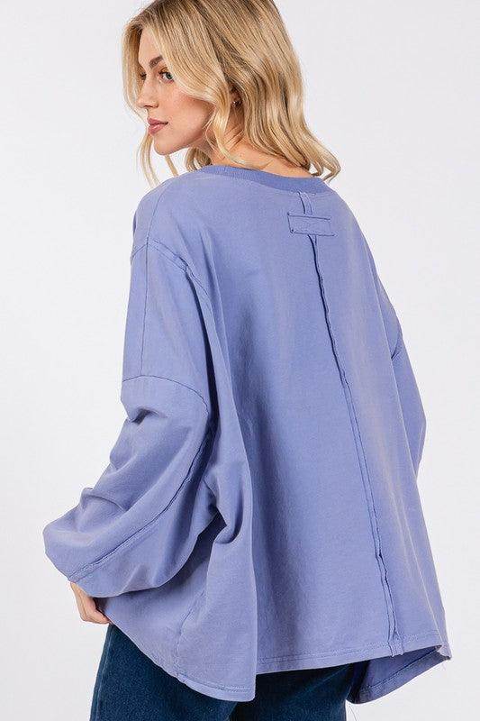 SAGE + FIG Flower Patch Dropped Shoulder Oversize Top - Selvanelle
