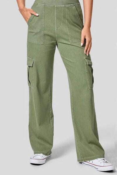High Waist Straight Leg Cargo Jeans for Modern Style - Selvanelle