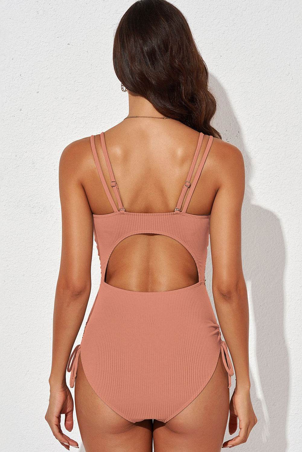 Tied Cutout Plunge One-Piece Swimsuit - Selvanelle