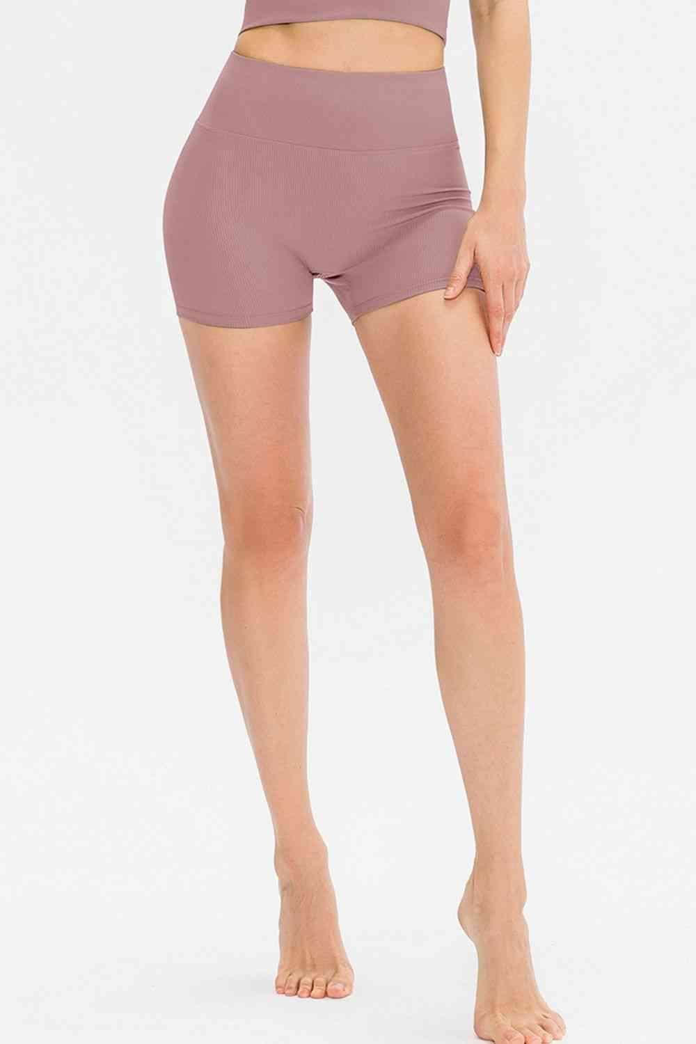 Slim Fit Wide Waistband Sports Shorts for Active Lifestyle - Selvanelle