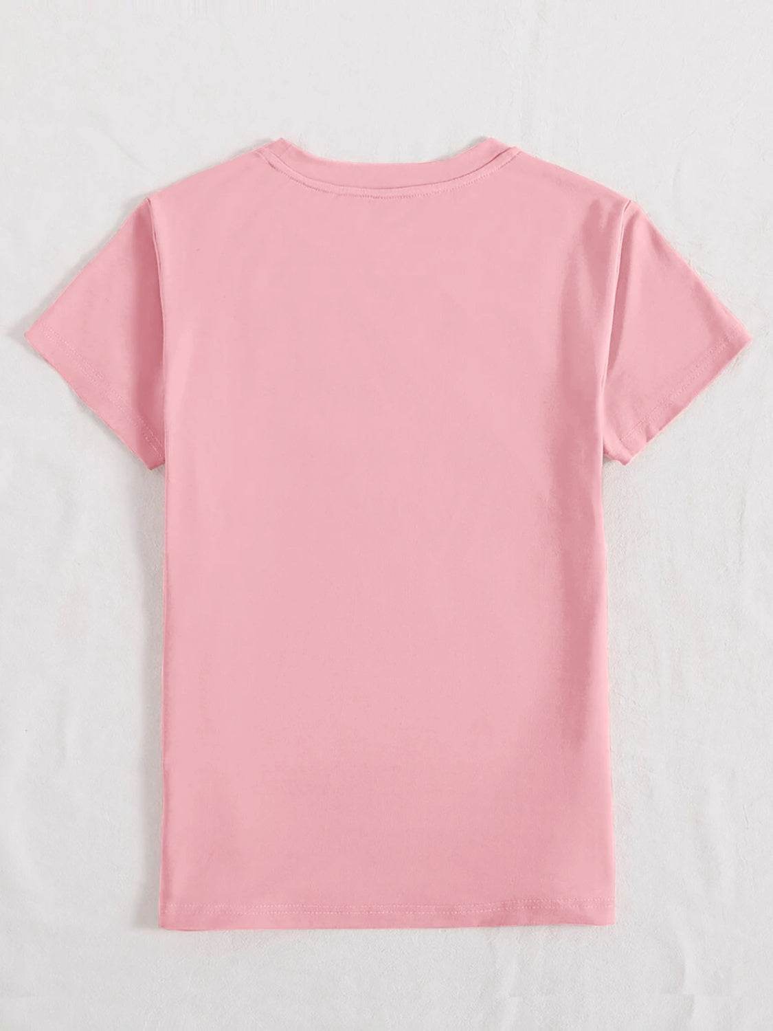 EASTER VIBES Round Neck Short Sleeve T-Shirt - Selvanelle
