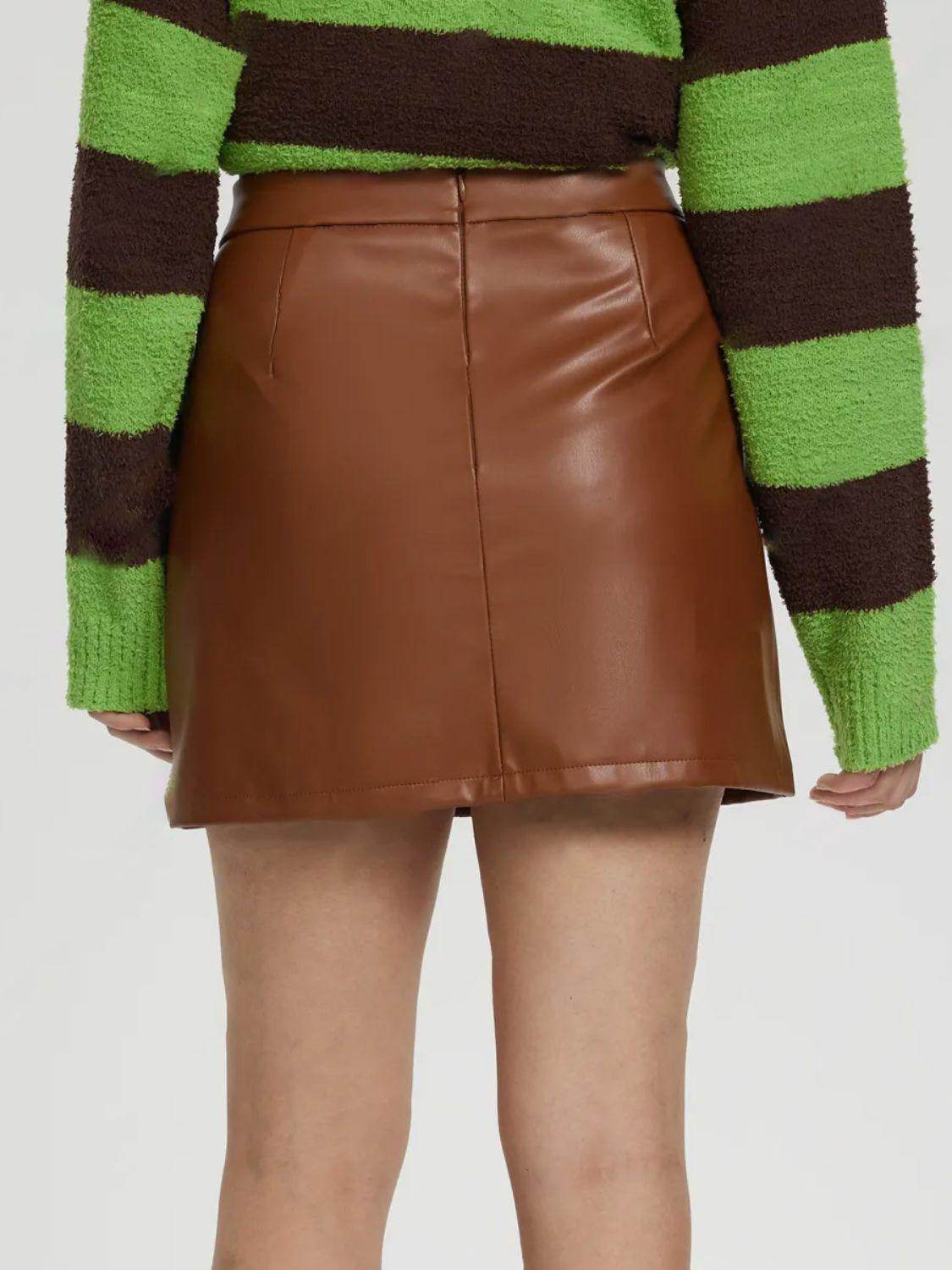 Mini Skirt with Zipper for Women in Various Sizes - Selvanelle