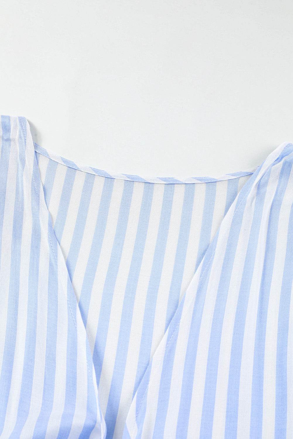 Bow Striped Kimono Sleeve Romper - Selvanelle