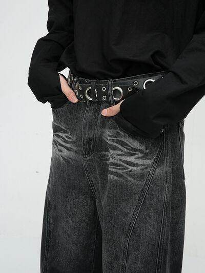 Raw Hem Jeans With Pockets For Effortless Style - Selvanelle