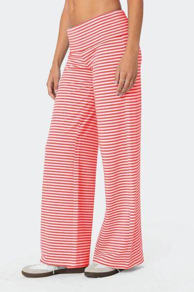Stylish Striped Wide Leg Pants for Comfortable Fashion - Selvanelle