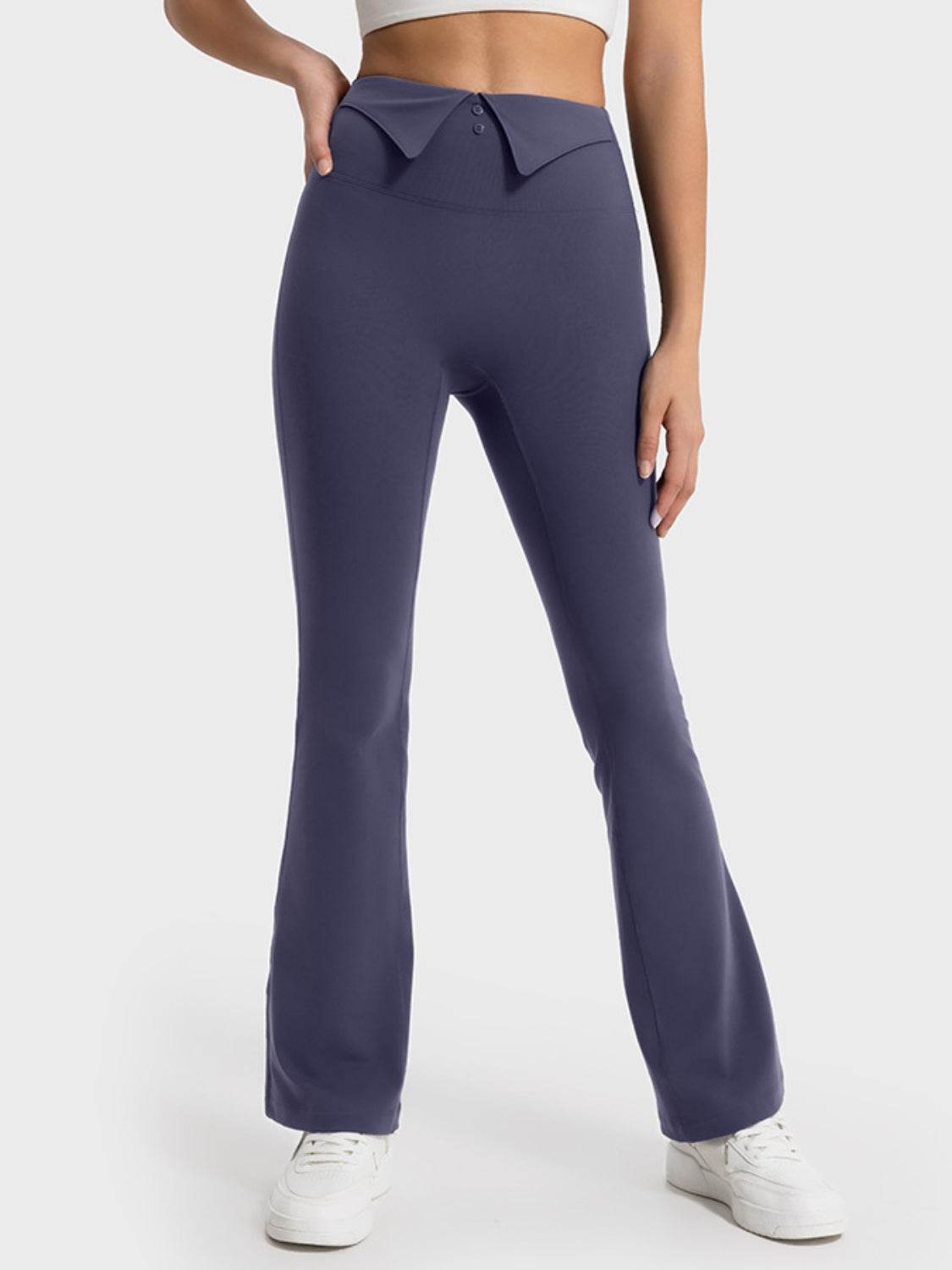 Millennia Wide Waistband Bootcut Sport Pants - Selvanelle