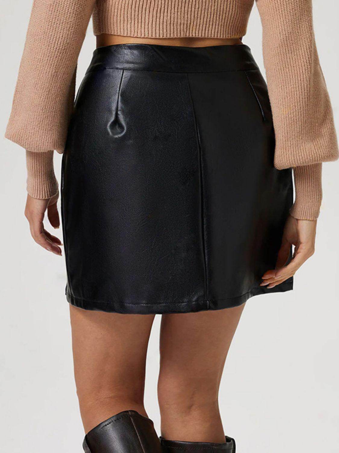 Buttoned High Rise Mini Skirt for Stylish Casual Wear - Selvanelle