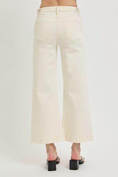 RISEN Full Size Tummy Control Cropped Bootcut Jeans Plus Size - Selvanelle