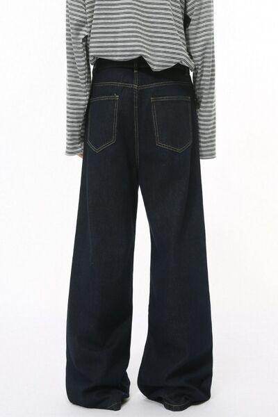 Stylish Wide Leg Jeans with Pockets for Comfort and Style - Selvanelle
