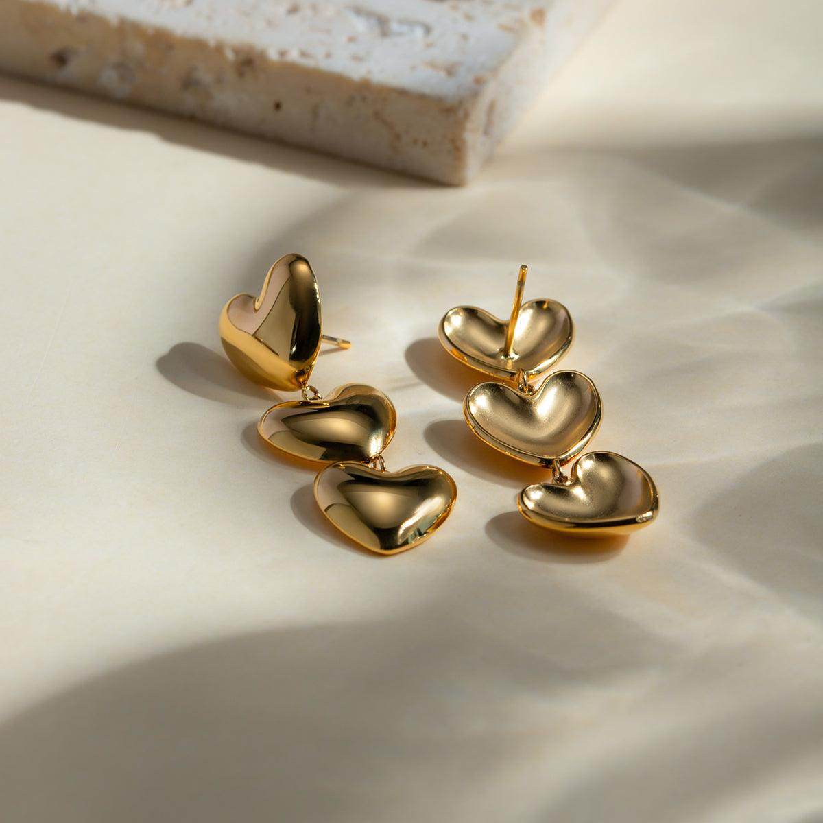 Stainless Steel Heart Earrings for Elegant Everyday Style - Selvanelle