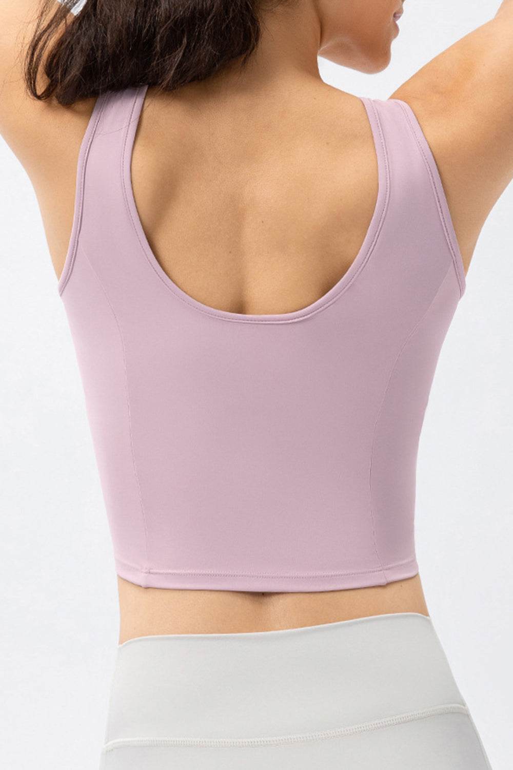 Round Neck Wide Strap Active Tank - Selvanelle