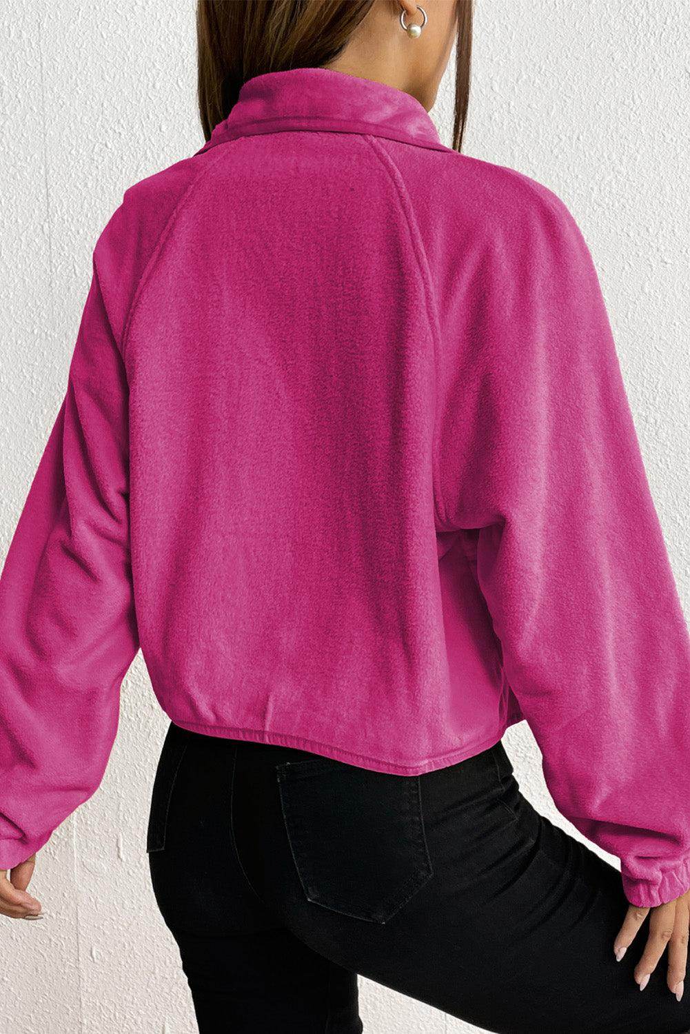 Snap Down Collared Jacket for Women with Pockets - Selvanelle