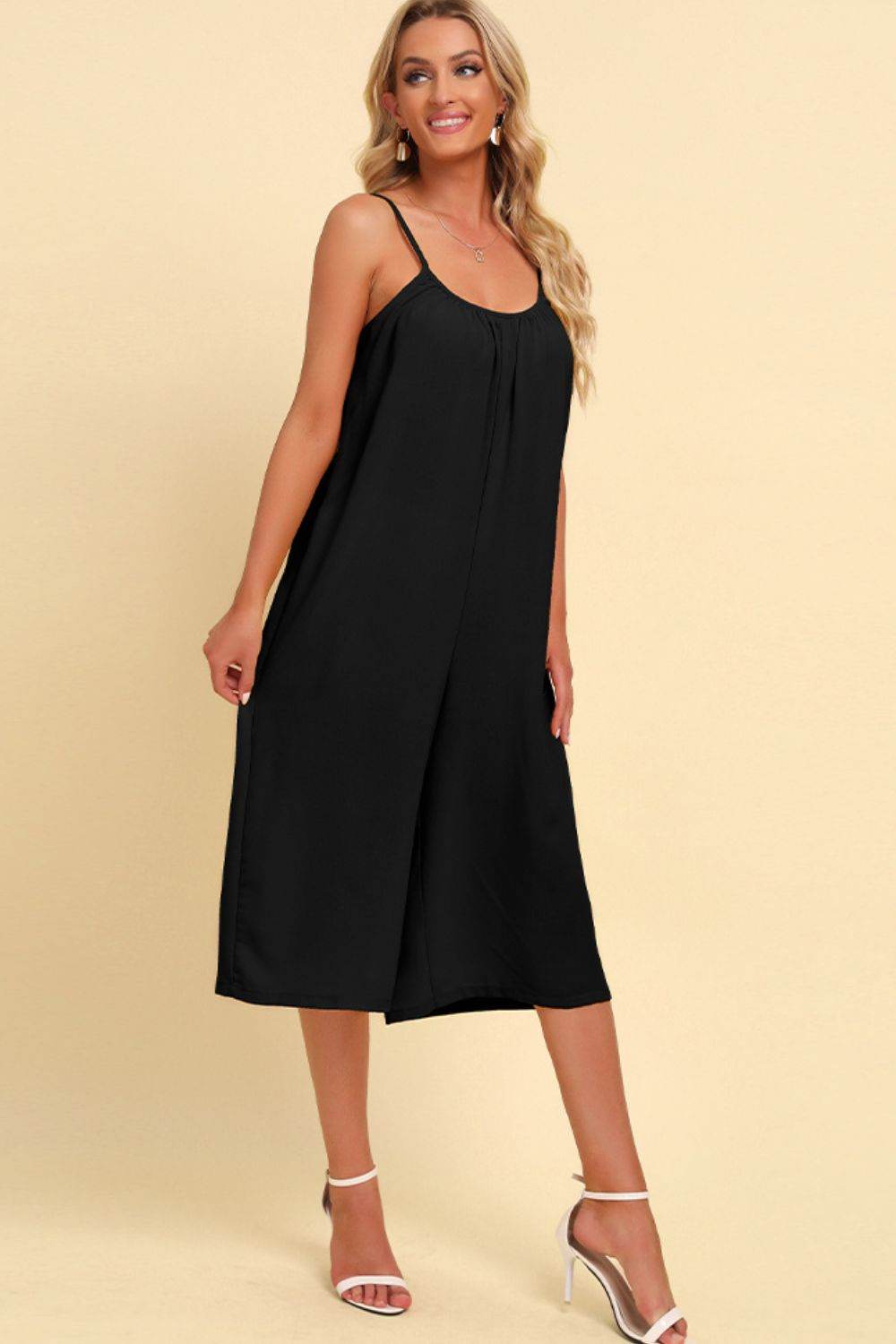 Spaghetti Strap Scoop Neck Jumpsuit - Selvanelle