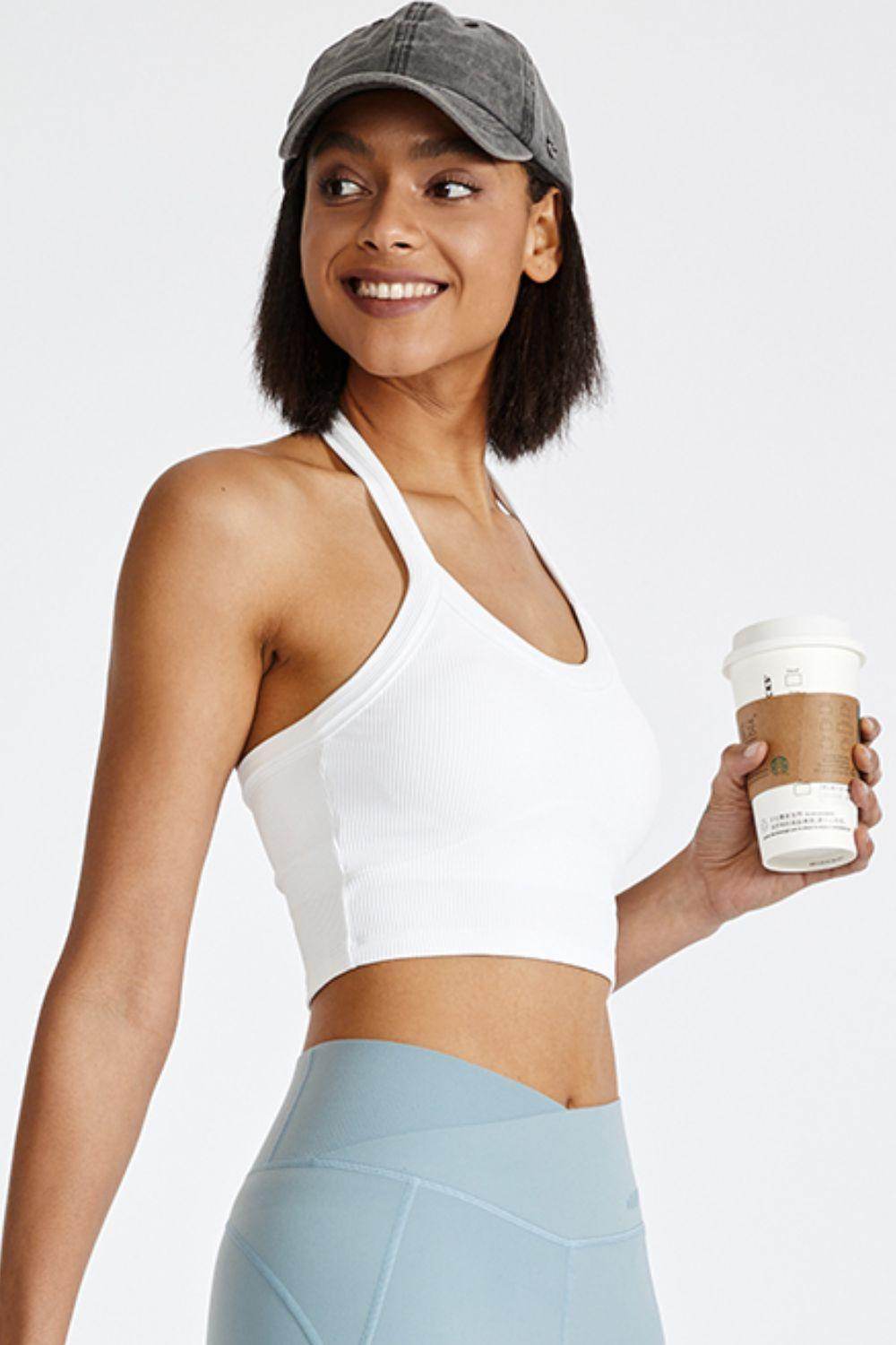 Halter Neck Active Cami for Comfortable Workout Wear - Selvanelle