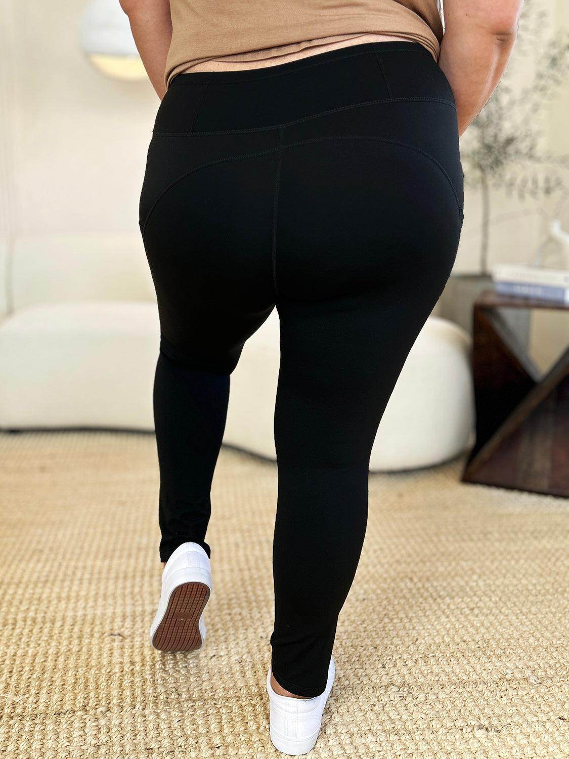 Wide Waistband Sports Leggings for Comfortable Fit - Selvanelle