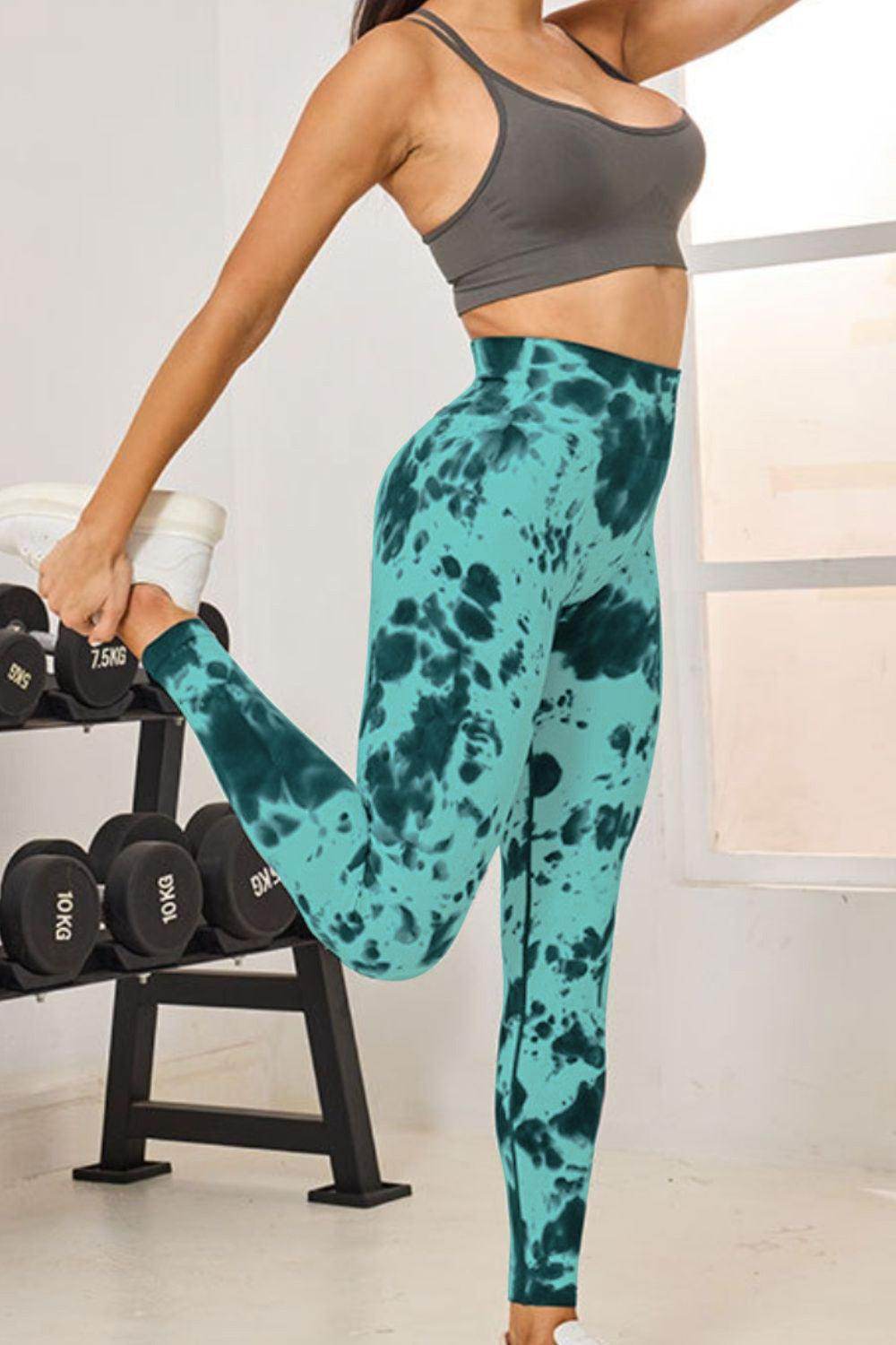 Tie-Dye High Waist Active Leggings for Comfortable Fitness - Selvanelle
