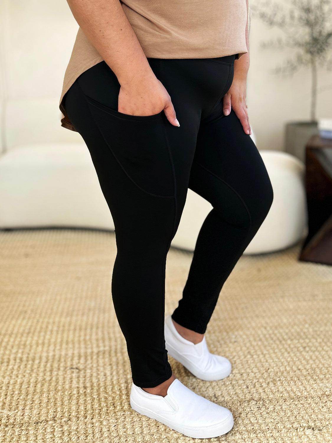 Wide Waistband Sports Leggings for Comfortable Fit - Selvanelle