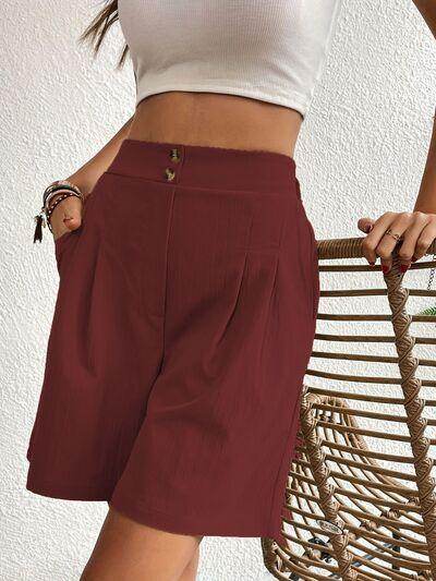 High Waist Shorts with Pockets for Women Fashion - Selvanelle