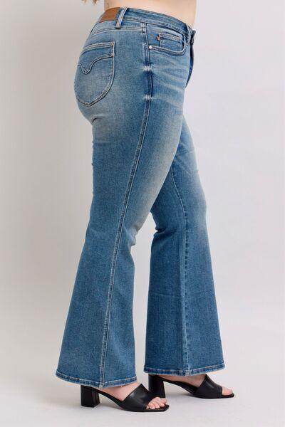 Judy Blue MR Tummy Control Vintage Wash Jeans for Women - Selvanelle