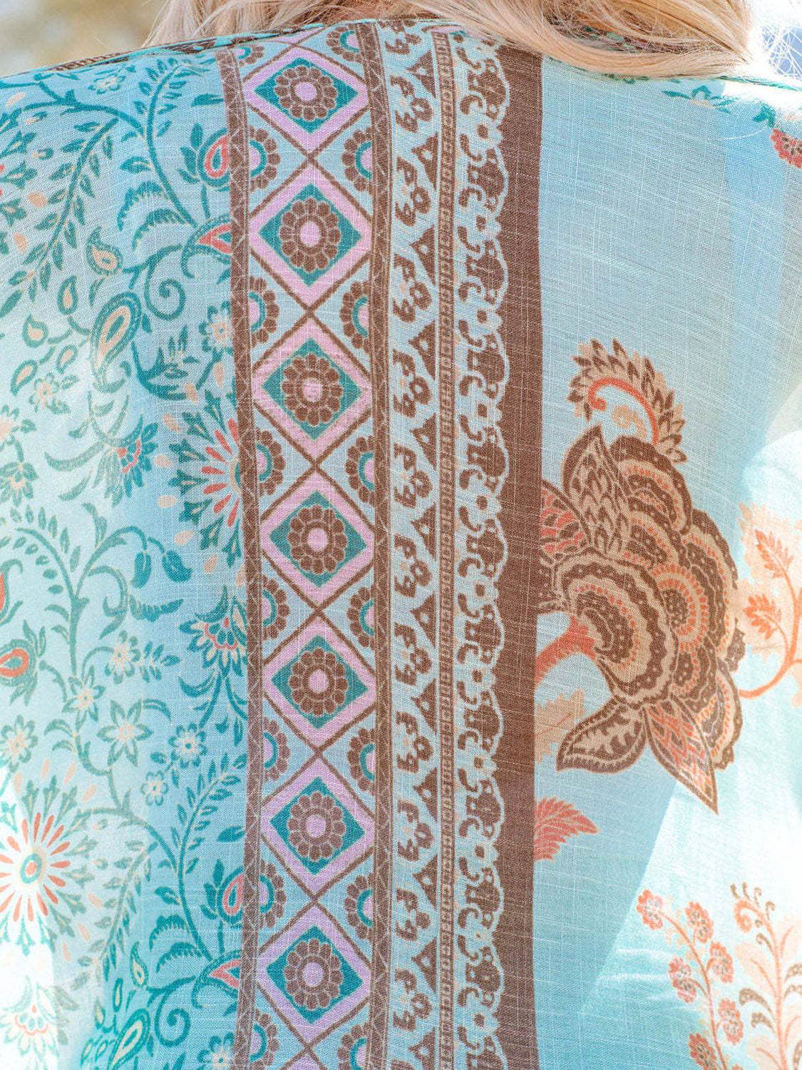 Printed Open Front Cover-Up - Selvanelle