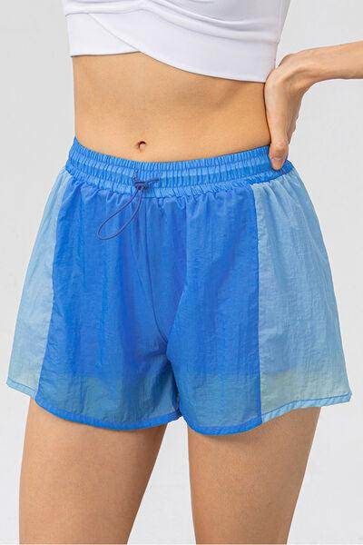 Color Block Drawstring Active Shorts for Comfort and Style - Selvanelle