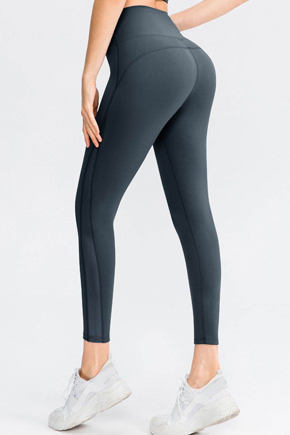 Wide Waistband Slim Fit Long Sports Pants - Selvanelle