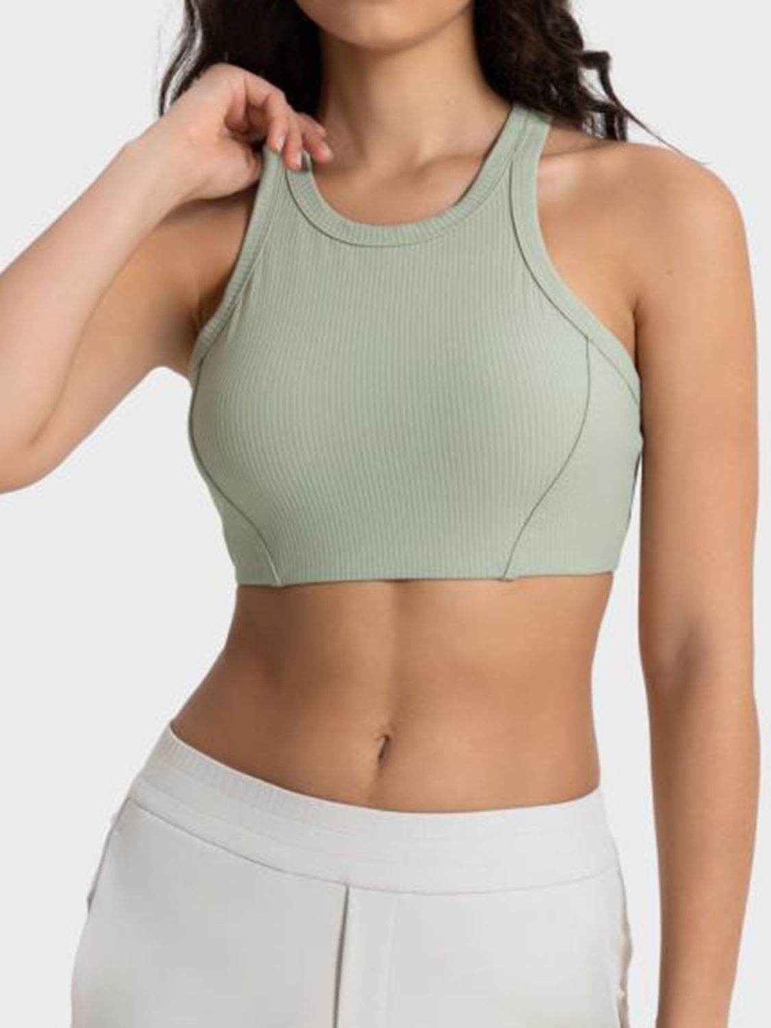 Millennia Wide Strap Cropped Sport Tank - Selvanelle