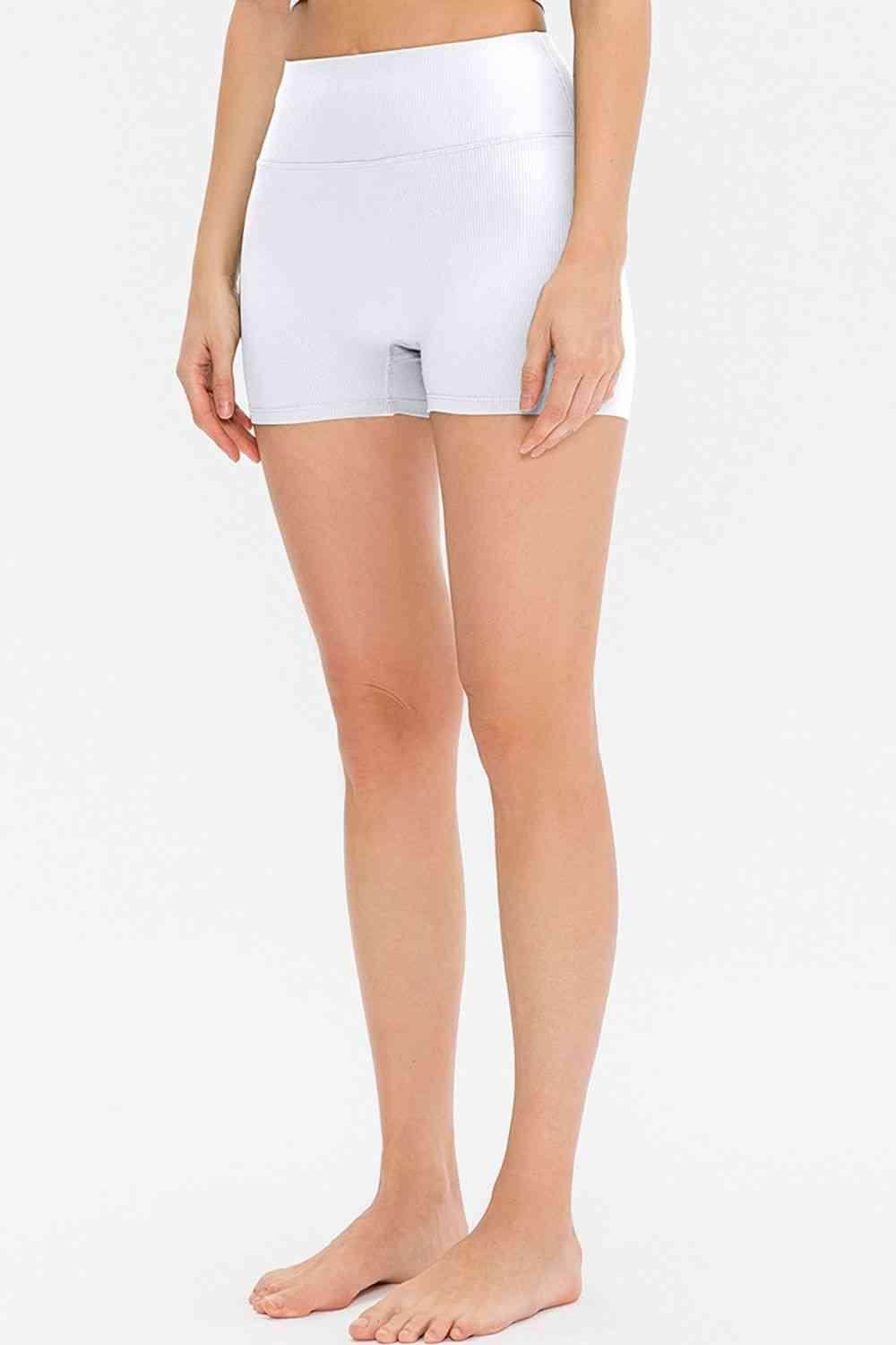 Slim Fit Wide Waistband Sports Shorts for Active Lifestyle - Selvanelle