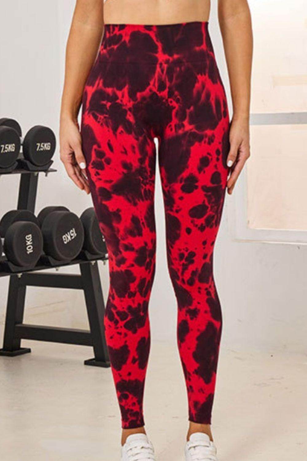 Tie-Dye High Waist Active Leggings for Comfortable Fitness - Selvanelle