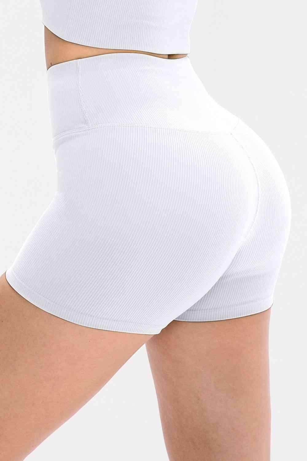 Slim Fit Wide Waistband Sports Shorts for Active Lifestyle - Selvanelle