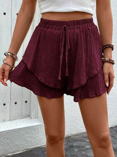Perfee Tied Layered High Waist Shorts for Stylish Comfort - Selvanelle