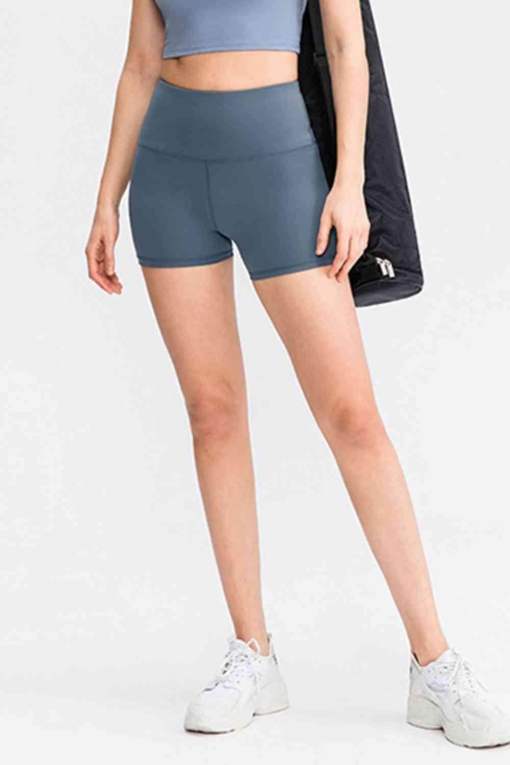 Wide Waistband Sports Shorts for Active Comfort and Style - Selvanelle