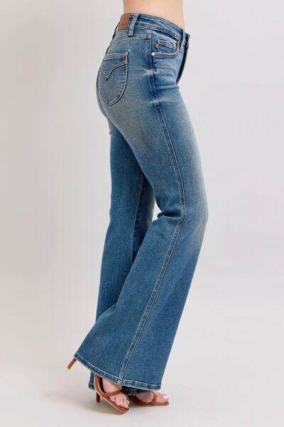 Judy Blue MR Tummy Control Vintage Wash Jeans for Women - Selvanelle