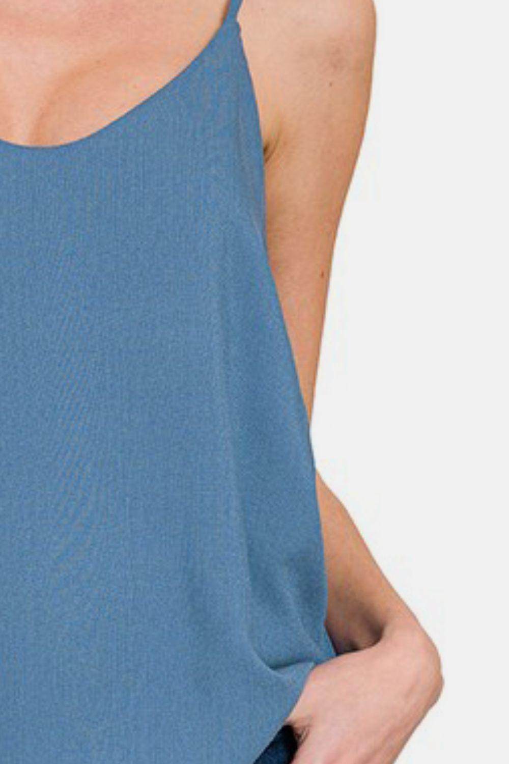Zenana Two Layered Spaghetti Strap Cami for Women - Selvanelle